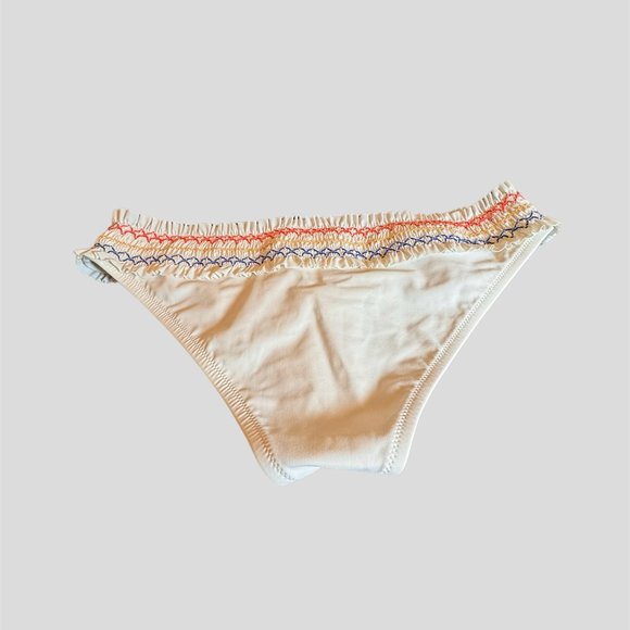 Tory Burch Costa Hipster bikini bottom size medium NWOT with smocking /ruffles - Picture 2 of 4